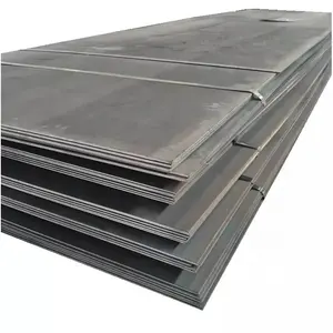 China Steel Mills A36 SS400 S235 S355 St37 St52 Placas de acero de bajo carbono laminadas en caliente para materiales de construcción y construcciones