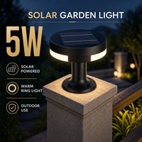 Borne solaire commerciale de qualité supérieure en aluminium moulé sous pression, LED écoénergétique pour entrée de villa et poteau de clôture