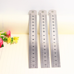 <span class=keywords><strong>Règle</strong></span> métallique en acier inoxydable, vente en gros d'usine, 15cm,20cm,30cm, avec logo, pour école - Product Image 1