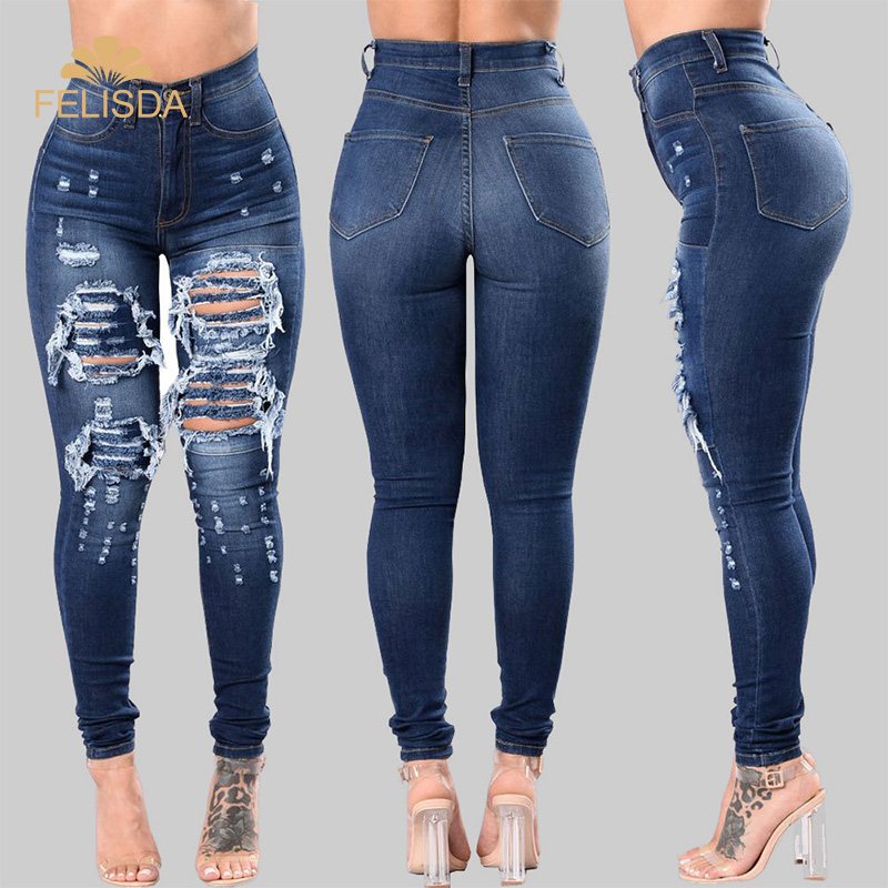 Encuentre el mejor fabricante de jeans rotos mujer y jeans rotos mujer para  el mercado de hablantes de spanish en alibaba.com
