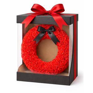 Flor de PE con forma de perro, regalo de Tanabata para amigas, flor de PE con animal abrazable, regalo decorativo, rosa - Product Image 3