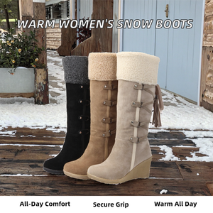 Botas Térmicas de Invierno para Mujer al por Mayor, Suaves y Cómodas, hasta la Rodilla, con Suela de Goma Antideslizante - Product Image 2