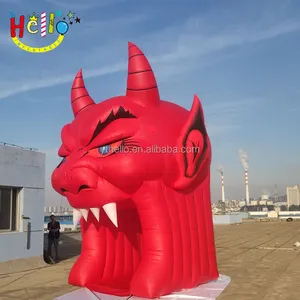 Customized giant inflatable monster devil head tunnel for Halloween event decoration