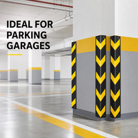 Protections d'angle en caoutchouc réfléchissant de qualité ingénierie Renda, bandes anti-collision murales, modèle HJ, pour la sécurité des bords de garage de stationnement, fabriquées en Chine