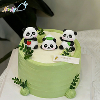 Listo para Enviar, en Stock, No Tóxico, Apto para Alimentos, Decoración Comestible para Pasteles con Forma de Panda 3D, para Repostería