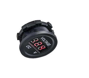 Voltímetro Digital LED con Pantalla a Color, Panel de Medición de Voltaje, Clase CE, Certificado RoHS, 10A, Ignífugo, PC, 12-24V, Recorte de 27mm para Automóvil - Product Image 1