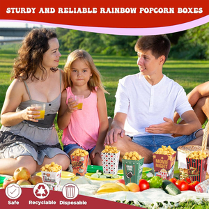 2025 Màu Sắc Mới Thiết Kế Thời Trang Cổ Điển Retro Đảng Thiết Kế Hỗn Hợp Màu Giấy Bỏng Ngô Hộp Xô Container - Product Image 6