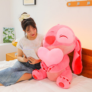 Lindo Peluche de Stitch con Corazón, Juguete de Peluche de Dibujos Animados, Almohada de Amor de Stitch Sentado, <span class=keywords><strong>Muñeco</strong></span> de Regalo para el Día de San Valentín para Niñas - Product Image 3