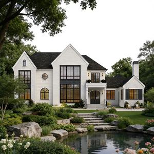 Casa Modular de Acero Ligero con Puertas y Ventanas de Aluminio, Impermeable y con Protección Solar, Diseño Moderno para Hogares Sencillos y Elegantes - Product Image 1