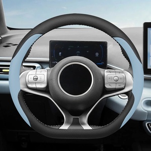 ที่หุ้มพวงมาลัยรถยนต์หนังสำหรับ <span class=keywords><strong>BYD</strong></span> <span class=keywords><strong>ATTO</strong></span> <span class=keywords><strong>3</strong></span> Yuan PLUS เพลงถังบวกไม่จำเป็นต้องเย็บอุปกรณ์เสริมด้วยมือ - Product Image 4