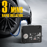 Kit de réparation de pneus d'urgence imperméable à réparation rapide - Compresseur d'air 12V et scellant avec garantie de 2 ans pour les pneus crevés de voiture