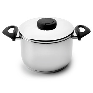 Pentola per zuppa in acciaio inossidabile con coperchio da 3 litri per cucinare e servire - Product Image 1