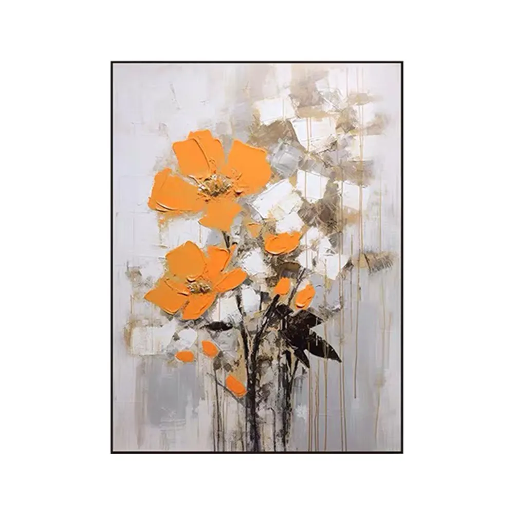 Hotsale Product Low Price Handmade Still Life Oil Painting of Flowers Beautiful Wall Art for Home Decor