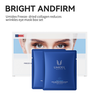 Masque pour les yeux lyophilisé personnalisé pour réduire les poches sous les yeux Cernes Ridules Hydratation au collagène et patchs hydratants pour les yeux
