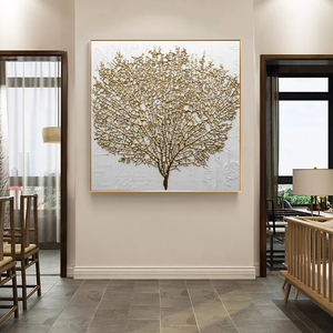 Pittura decorativa murale <span class=keywords><strong>poster</strong></span> <span class=keywords><strong>e</strong></span> stampe Wall Art Canvas Painting Abstract Golden Tree Pictures for Living Room - Product Image 3