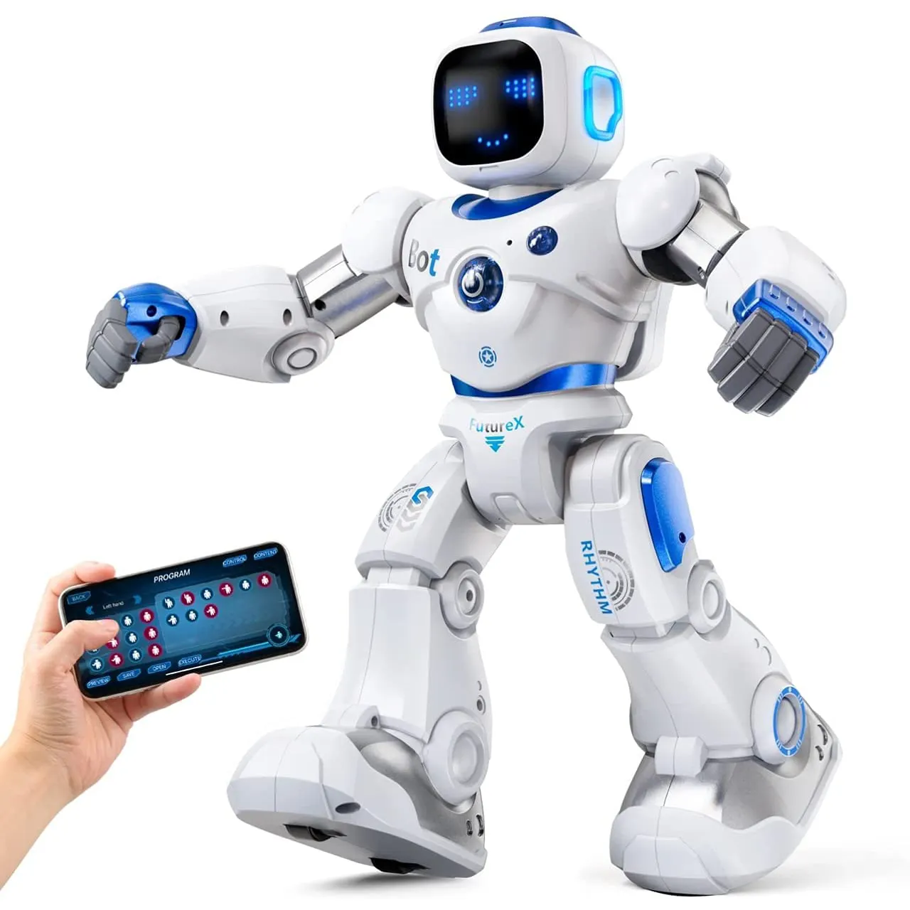 Latest Large Size Programmable Interactive APP Control Wireless Connect RC Robot w/ Voice Control Smart Robot Toys for Kids