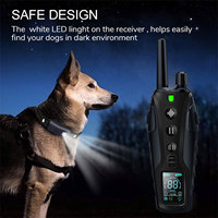 Stoßfreies Hundehalsband IP67 Wasserdicht USB-Aufladbar Verstellbares Fernbedienungs-Hundetrainingshalsband mit Blinklicht und Tastensperre