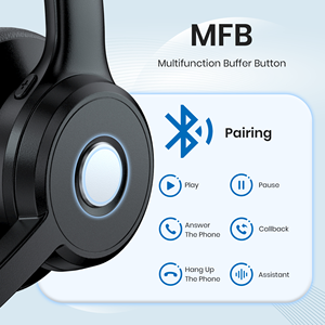 5.2 <strong>Bluetooth</strong> <strong>Wireless</strong> <strong>Headset</strong> Over Ear Headphone 45+Talk Time with Mute Button Microphone for Cell Phone Business Home Trucker - Product Image 2