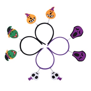Wholesale Children's Masquerade Party Performance Halloween <strong>Pumpkin</strong> Witch <strong>Headband</strong> - Product Image 1