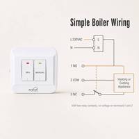 Termostato WiFi RF con Controllo App Intelligente e Programmazione 7 Giorni per Sistemi a Caldaia a Gas, Direttamente dalla Fabbrica