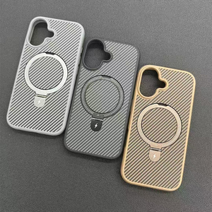 JOYPORODO Coque de Téléphone Magnétique de Luxe en PC et <span class=keywords><strong>Fibre</strong></span> de Carbone avec Support pour iPhone 17 Pro Max - Product Image 3