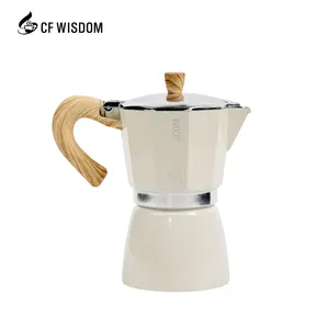 Chuyên Nghiệp Hot Bán Màu Đen Cổ Điển Ý Nhôm Moka Nồi Tùy Chỉnh Moka Nồi Sang Trọng Espresso Cà Phê Maker