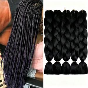 Extensions <span class=keywords><strong>de</strong></span> cheveux synthétiques tressées jumbo Yaki Texture 82 pouces 165g pour femmes, vente en gros à prix abordable, ultra-tressées - Product Image 1
