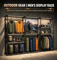 Présentoir Haut de Gamme pour Vêtements de Sport et Équipements d'Extérieur pour Centres Commerciaux – Fixation Personnalisée pour Magasin de Sportswear