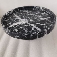 Plateaux de service ronds en marbre SH STONE personnalisés pour villa moderne, décoration en pierre naturelle, ensemble de supports à cupcakes en marbre durable