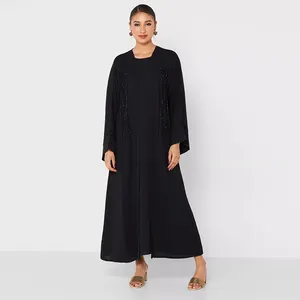 Nieuwe Collectie Abaya Dubai Moslim Kleding Lange Mouwen Midden Islamitische Moslim Vrouwen Jurk Voor Dames