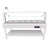 LYROE Commercial Hotel Food Catering Service Electrique Acier Inoxydable Steamtable Chauffage Bain Marie Pan Slot Buffet Counter