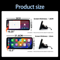 Écran Tactile Android 12,3 Pouces Google Navigation Carplay Multimédia Auto pour Mercedes C W205 GLC X253 2015-2019