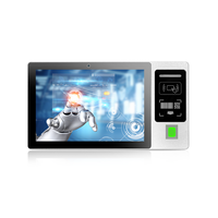 Station de travail de reconnaissance faciale OEM NFC 10.1 pouces Machine PC industriel Panneau tout-en-un auto-assistance avec ou fonctions de numérisation de code