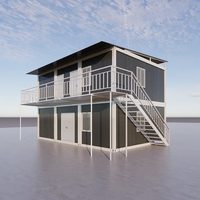 Maison de conteneur d'assemblage rapide de bureau temporaire pour l'espace de travail de gestion de projet de chantier de construction