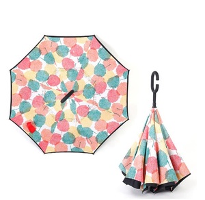 <span class=keywords><strong>Parapluie</strong></span> droit <span class=keywords><strong>inversé</strong></span> en nylon 190T style mignon Vefit en gros |   <span class=keywords><strong>Parapluie</strong></span> promotionnel coupe-vent à double couche avec poignée en C - Product Image 2