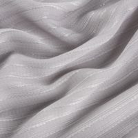 Tissu en mousseline de polyester jacquard B8 fluide et léger avec fil argenté pour robe de soirée OEM