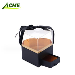 Bán buôn tùy chỉnh dập nóng logo handmade hình trái tim hộp quà tặng giấy tráng hoa hộp N cho đám cưới - Product Image 6