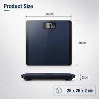 Báscula Digital Inteligente con Sincronización de Aplicaciones, 180 kg/400 lb, Análisis de 16 Datos Corporales, Base Antideslizante de Vidrio Templado para Uso Diario en Fitness