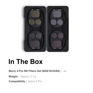 Ensemble de filtres ND d'origine <span class=keywords><strong>Mavic</strong></span> 4 <span class=keywords><strong>Pro</strong></span>, série ND8/16/32/64, 5,1 g, accessoires pour drones <span class=keywords><strong>MAVIC</strong></span> 4 <span class=keywords><strong>Pro</strong></span> - Product Image 6