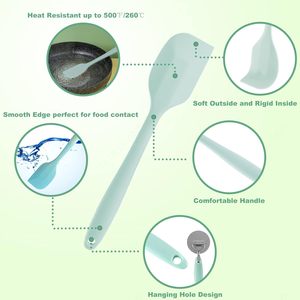 Grandes spatules en silicone résistantes à la chaleur de 22 et 28 cm, outils de pâtisserie et de cuisson pour la cuisson et le mélange - Product Image 3