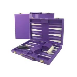 Personalizzato Personalizzato di Lusso 19 "21" bordo del Backgammon viola con <span class=keywords><strong>dama</strong></span> pezzi di gioco Set per turco - Product Image 6