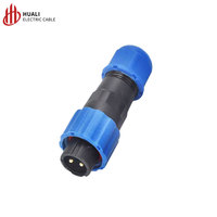 Prise d'alimentation aviation étanche IP68 SD13, connecteur adaptateur en matériau PA66, usage automobile, 2-6 broches, marque HUALI