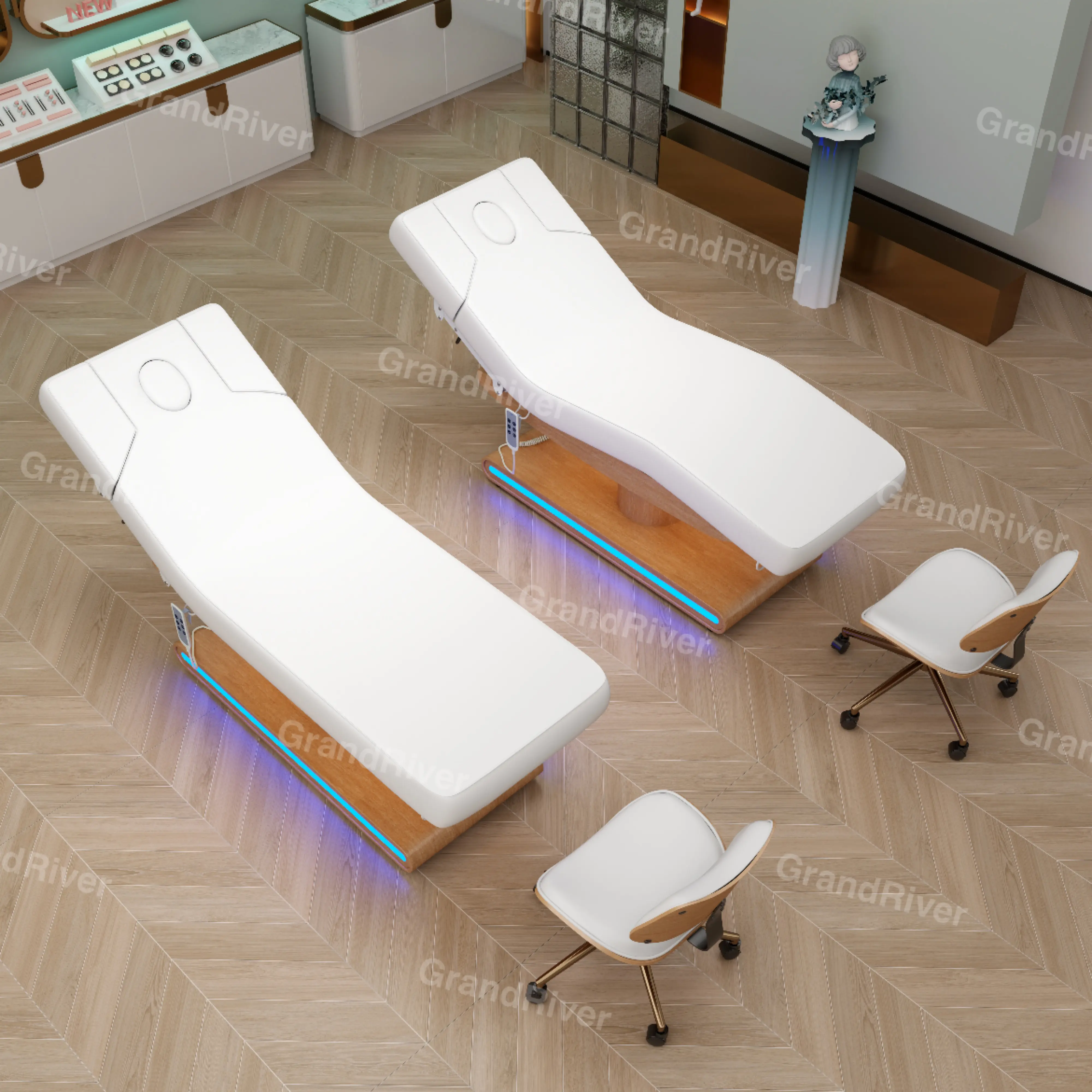 Vendita calda elettrico cosmetico regolabile letto Spa mobili lettino da massaggio lettino facciale per salone di bellezza