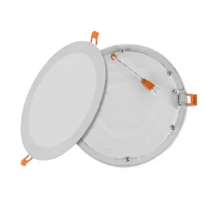 3W 6W 9W 12W 15W 18W 24W Indoor Lighting 7MM Ultra Slim Mount Recessed Round Led Panel Light For Home Shopping Hospital Workshop