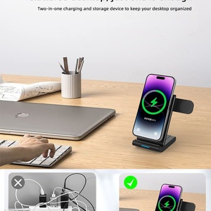 Cargadores Inalámbricos Multifunción 3 en 1 para Teléfono, Cargador Magnético Rápido para Reloj Inteligente y Auriculares - Product Image 6