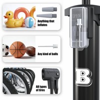 Pompe à vélo, pompe à pied pour vélo, gonfleur de pneus de vélo haute pression 120 PSI pour vélo de route, voiture, VTT, ballons de sport