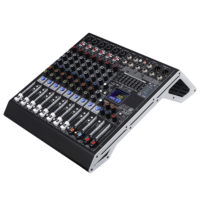 Console de mixage audio professionnelle 6/8/12/16 canaux, 99 effets DSP, USB, Bluetooth, égaliseur 7 bandes pour scène live
