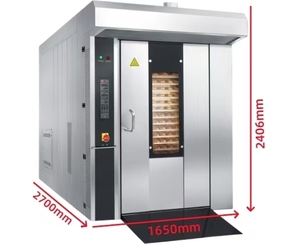 Horno Rotatorio Vertical <span class=keywords><strong>de</strong></span> Aire Caliente <span class=keywords><strong>de</strong></span> 32/64 Bandejas con Alimentación Eléctrica/<span class=keywords><strong>Gas</strong></span>/Diésel <span class=keywords><strong>para</strong></span> Panadería, Pizzería, Fábrica <span class=keywords><strong>de</strong></span> Galletas, Hotel, Restaurante - Product Image 2