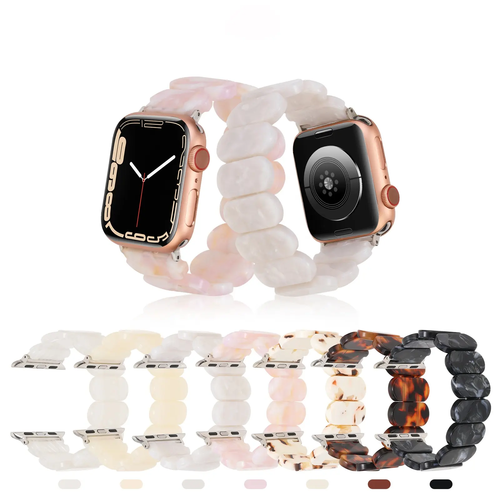 Elasticity Fashion Bamboo Bracelet for Iwatch Series 8 7 6 Se 5 4 3 2 Resin Strap for Apple Watch Band Ultra45 44mm 42 4140 38mm