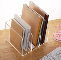 Porte-revues en acrylique transparent, organiseurs de bureau et accessoires, support de livres pour l'organisation du bureau, convient aux formats 9 x 12 pouces